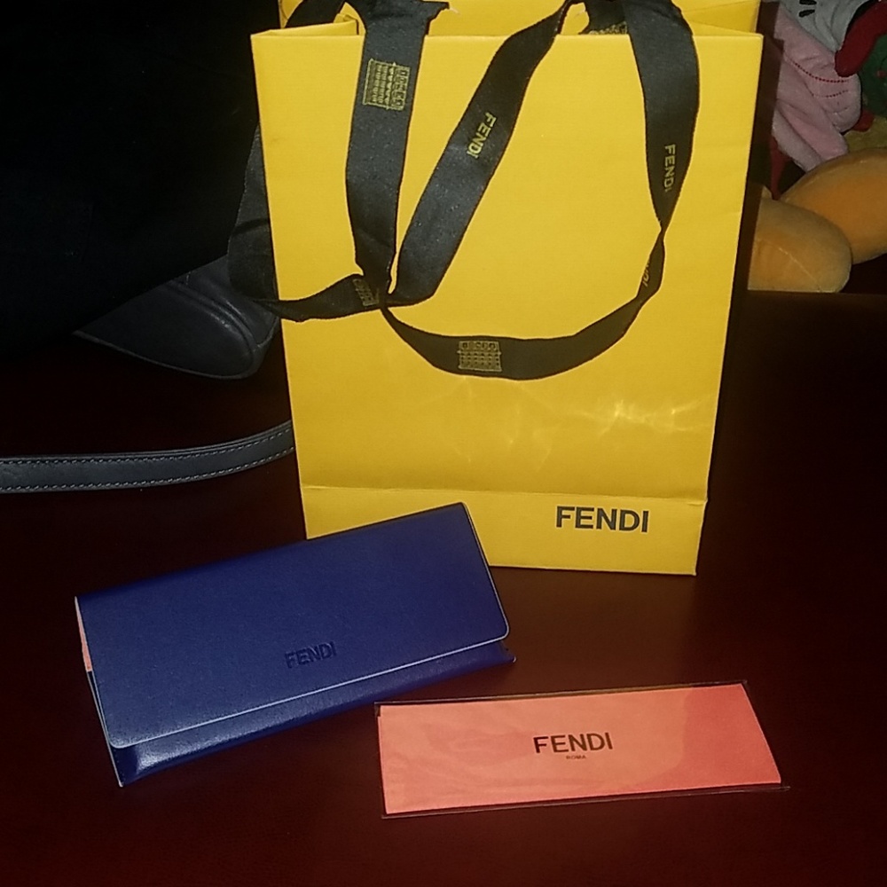 Fendi glasses case with cleaning cloth